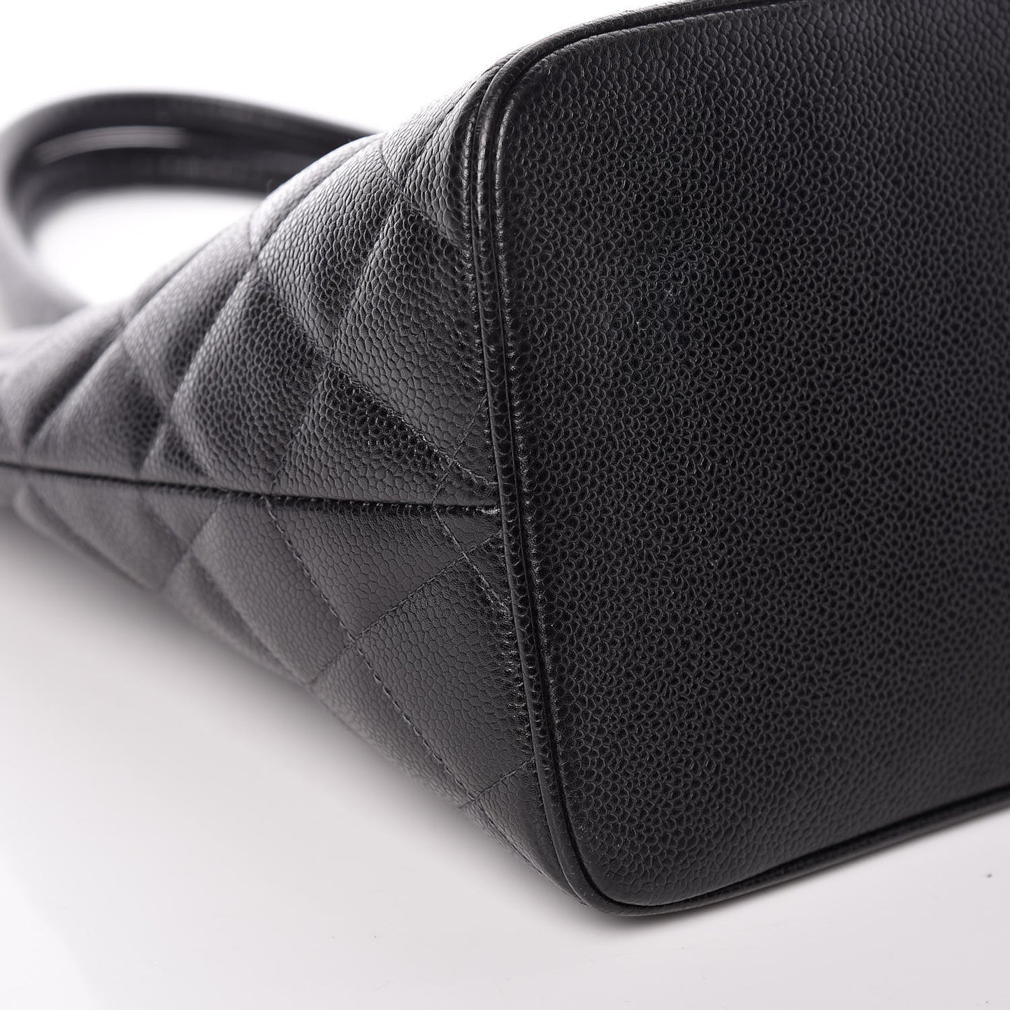Caviar Quilted Medallion Tote Black