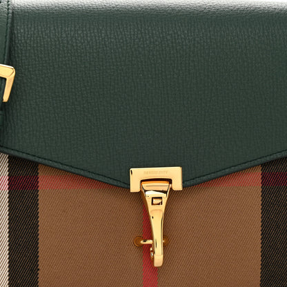 Burberry Derby Calfskin House Check Small Macken Crossbody Bag Bottle Green 7 of 9