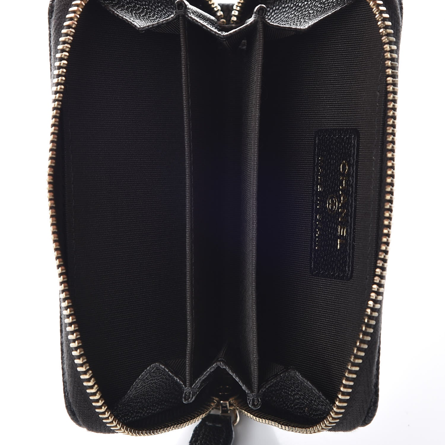 Chanel Metallic Caviar Chevron Quilted Vintage Mademoiselle Zip Coin Purse Dark Grey 7 of 10