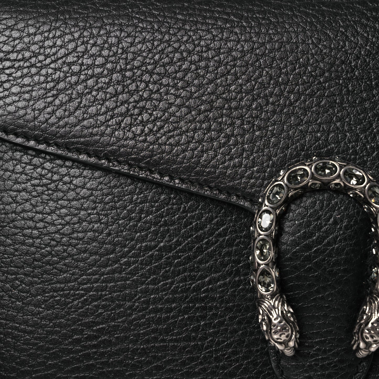 Calfskin Mini Dionysus Chain Wallet Black