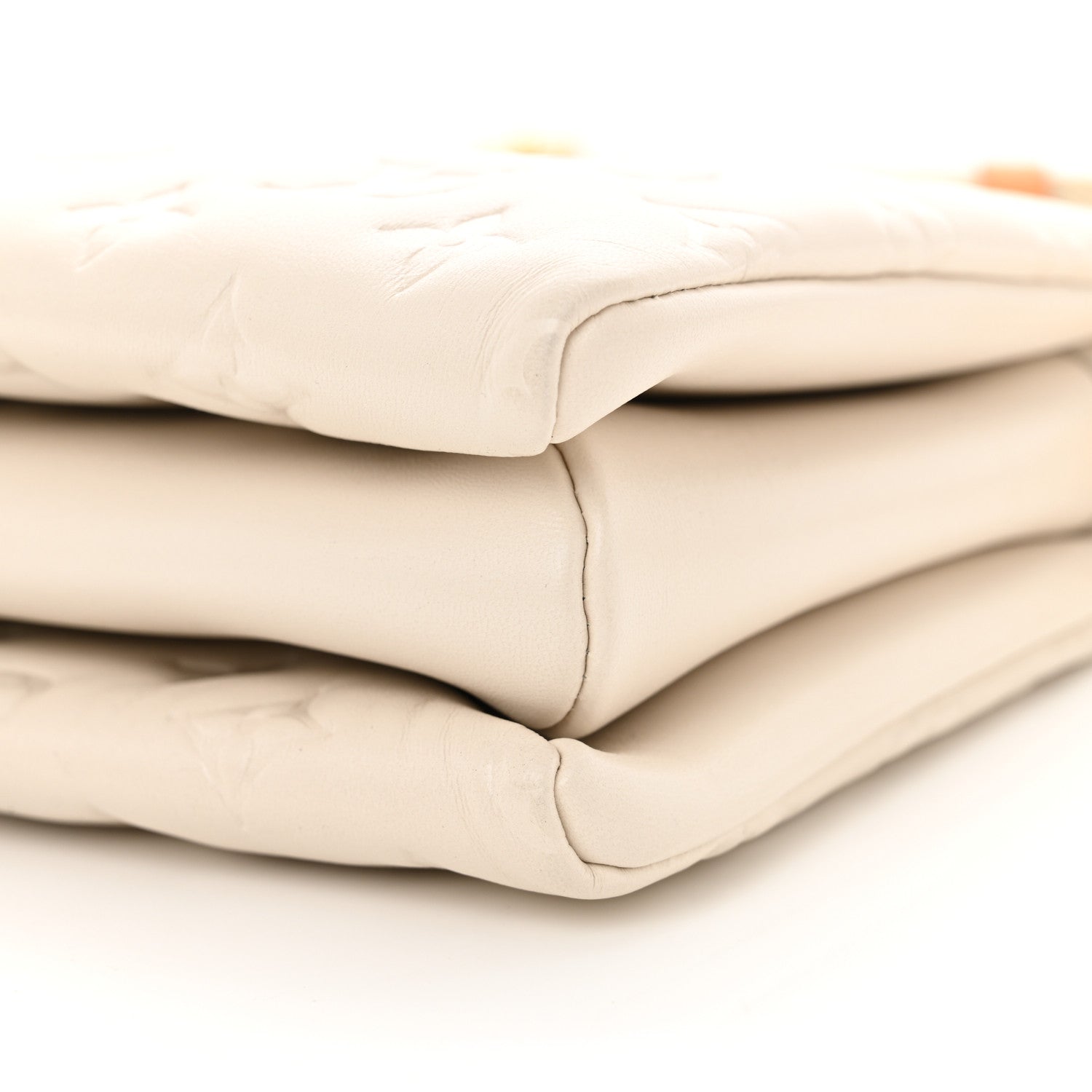 Louis Vuitton Lambskin Embossed Monogram Coussin PM Beige Cream 8 of 8