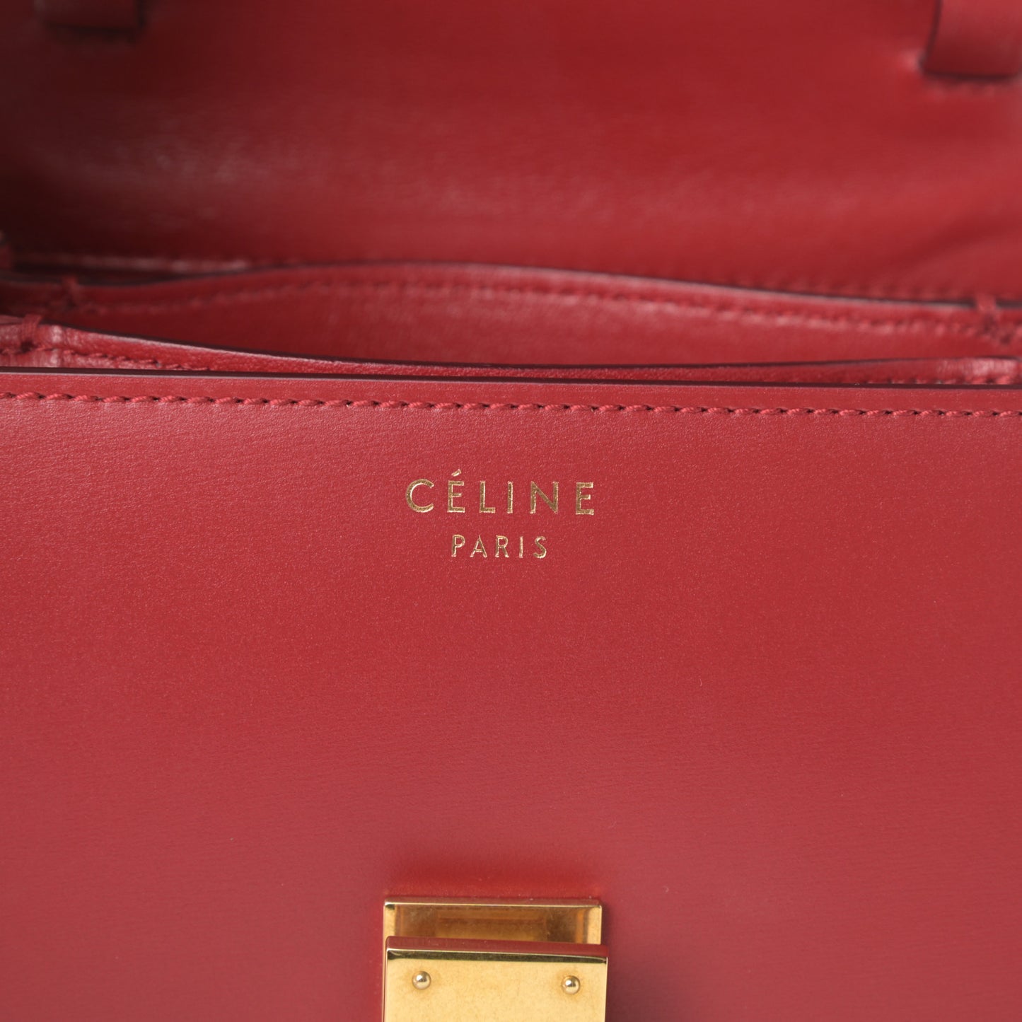 Smooth Calfskin Small Classic Box Flap Bag Red