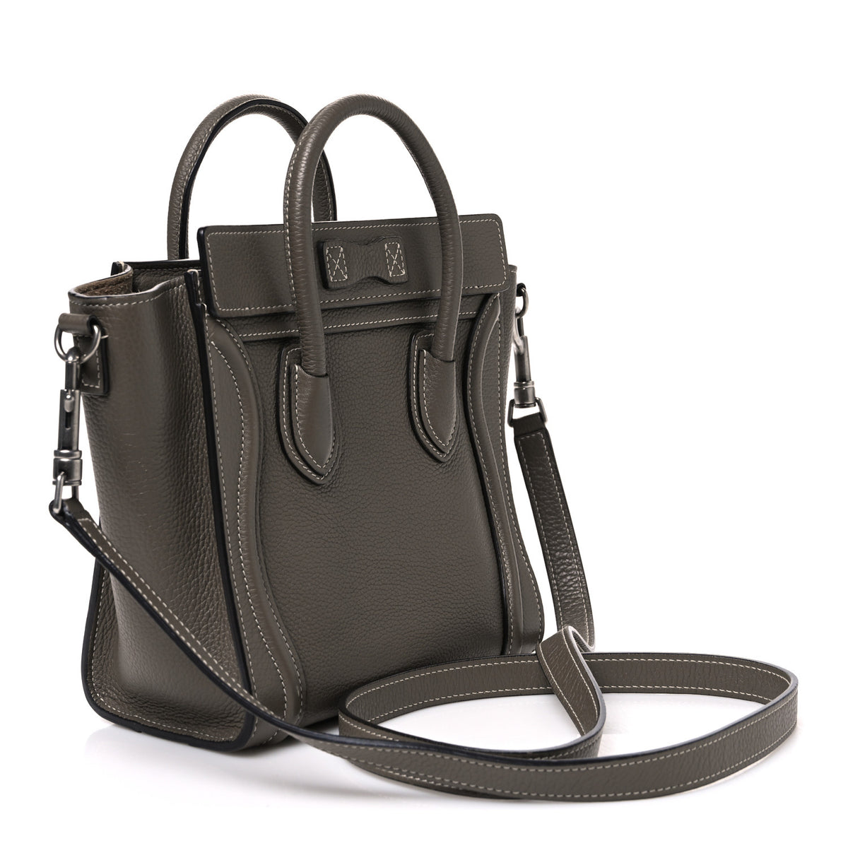 Drummed Calfskin Nano Luggage Souris