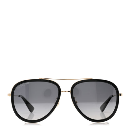 Gucci Aviator Sunglasses GG0062S Black Gold 2 of 8
