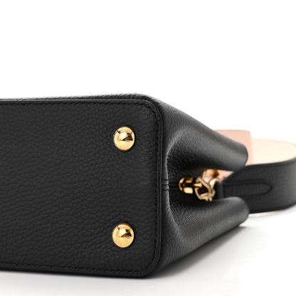 Louis Vuitton Taurillon Capucines MM Black Rose Trianon Pink Coquille Beige 9 of 9