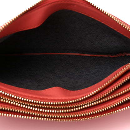 Celine Lambskin Small Trio Crossbody Bag Lipstick 5 of 21