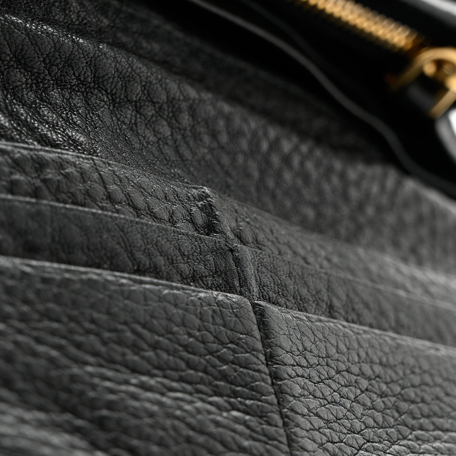 Prada Vitello Daino Continental Flap Wallet Black 11 of 11