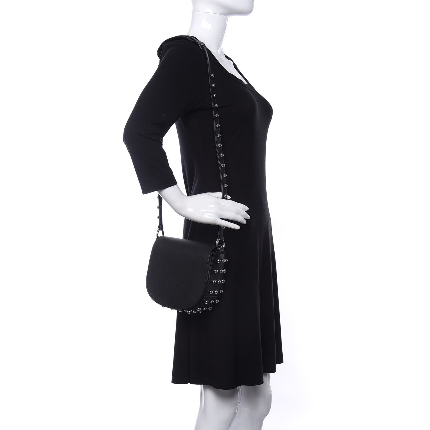 Calfskin Mini Lia Black Rhodium Hardware