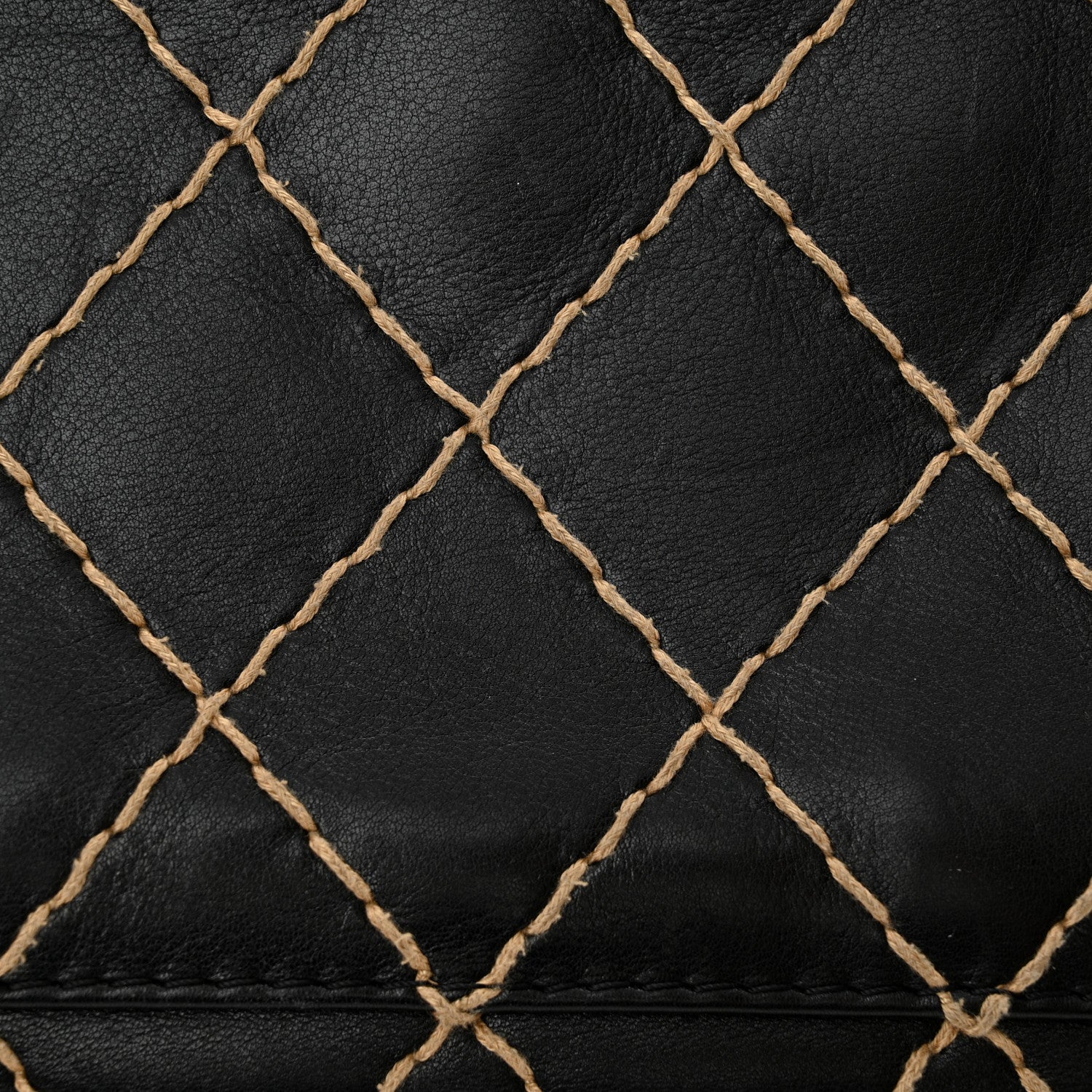 Chanel Calfskin Contrast Stitch Surpique Bowler Black 11 of 15