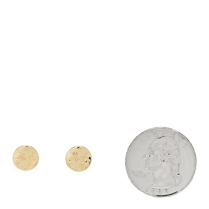 Tiffany 18K Yellow Gold Notes Round Stud Earrings 2 of 3