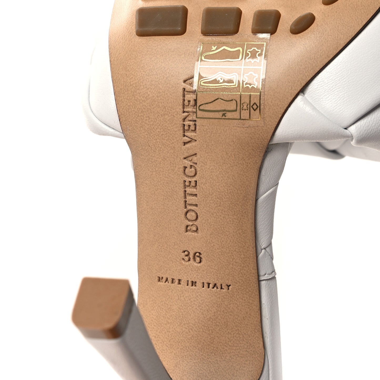 Nappa Maxi Intrecciato Lido Mule Sandals 36 Optic White