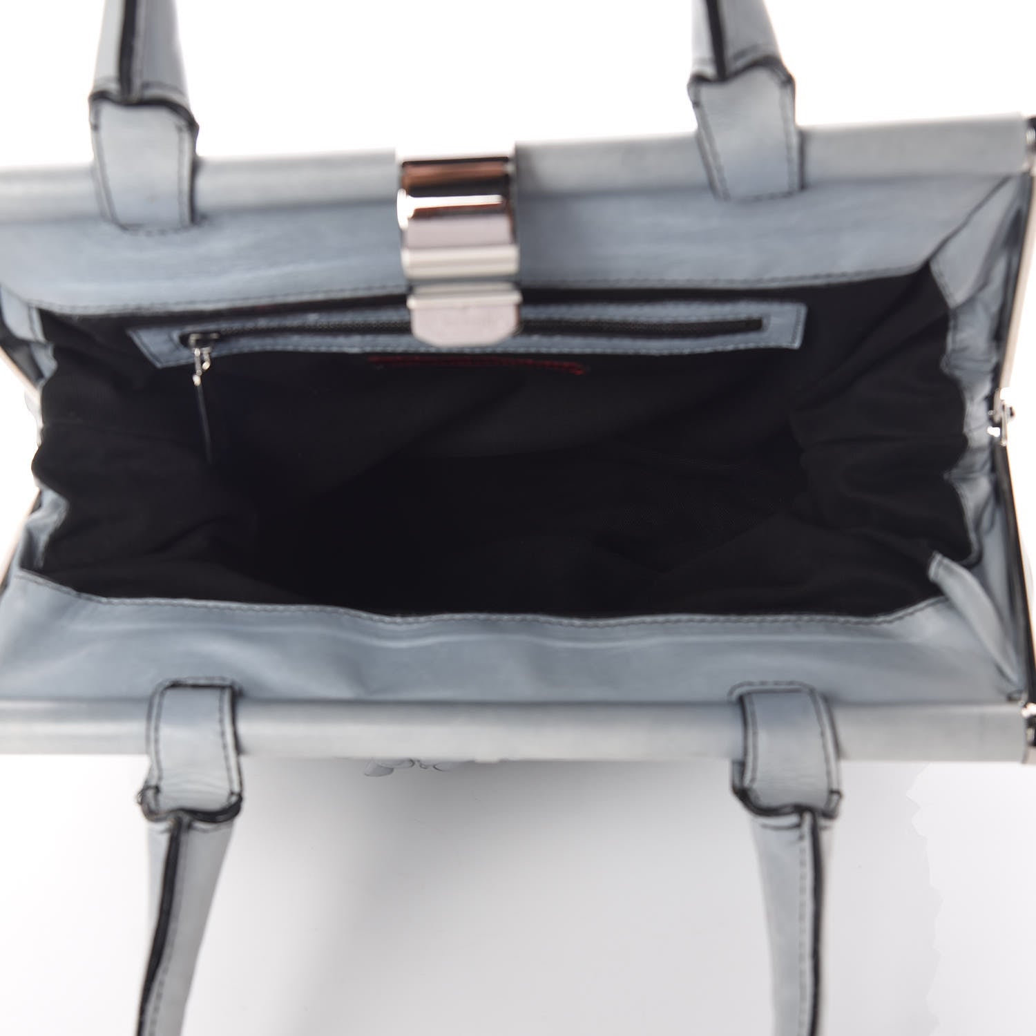 Valentino Garavani Lambskin Ruffle Tote Blue 5 of 14
