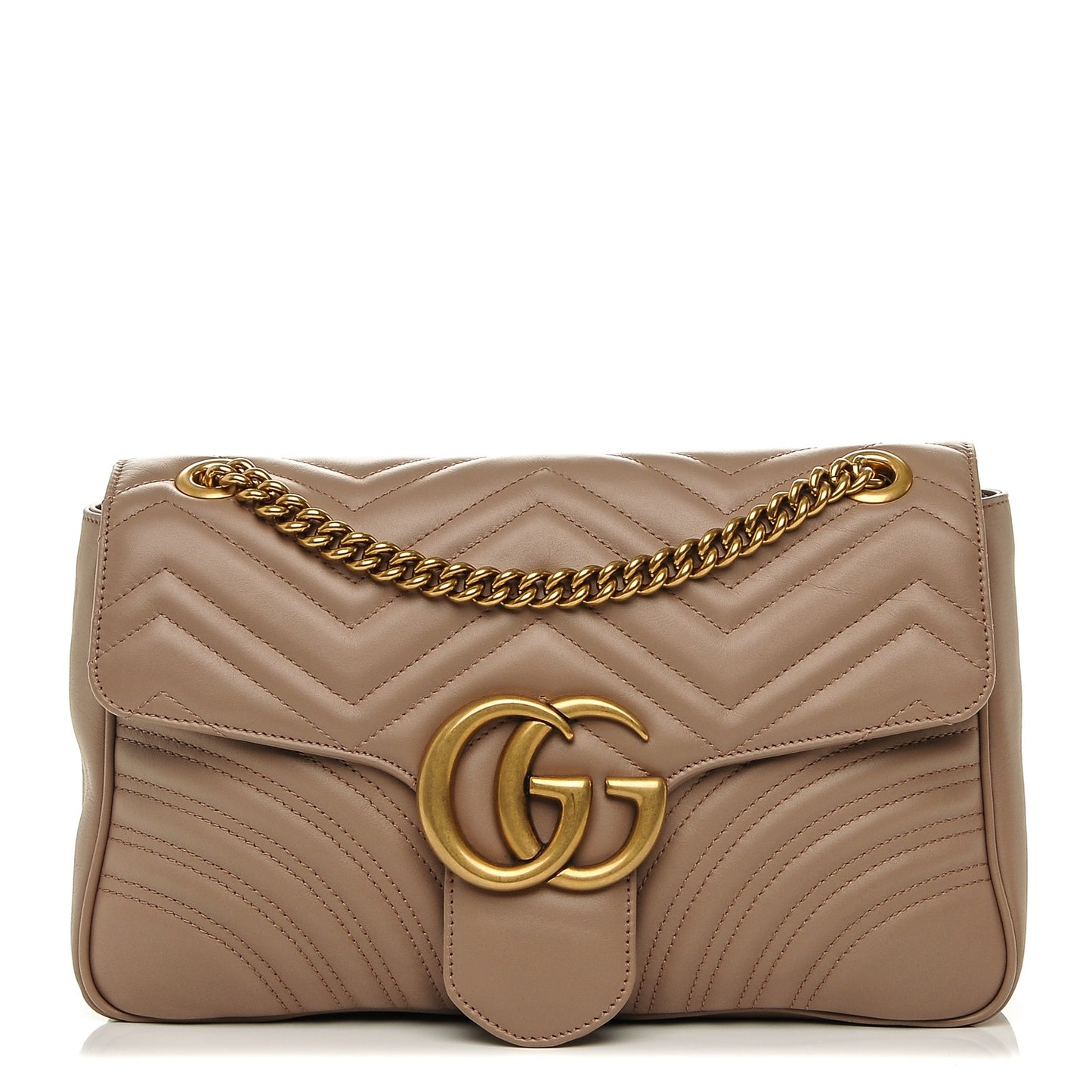 Calfskin Matelasse Medium GG Marmont Shoulder Bag Porcelain Rose