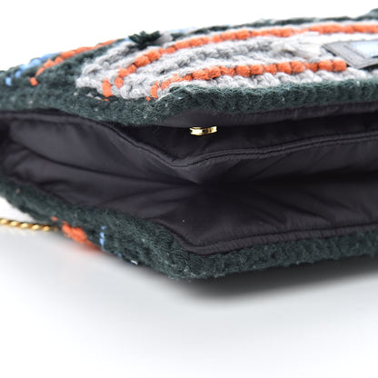 Prada Tweed Maglia Flap Bag Smeraldo 8 of 9