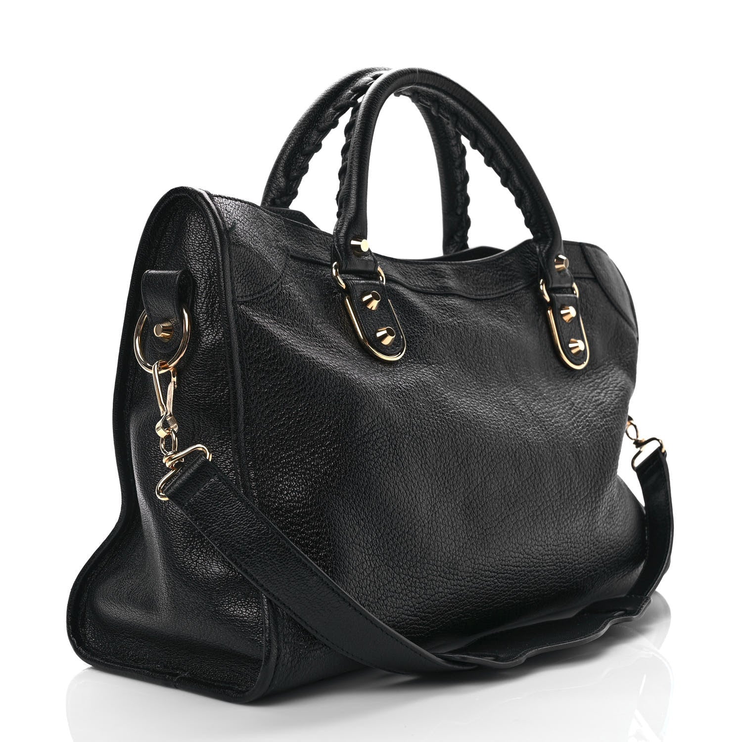 Balenciaga Chevre Gold Metallic Edge Hardware City Black 3 of 9