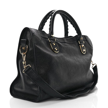 Balenciaga Chevre Gold Metallic Edge Hardware City Black 3 of 9