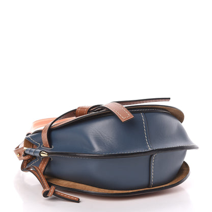 Loewe Calfskin Small Gate Crossbody Bag Tan Steel Blue 4 of 10
