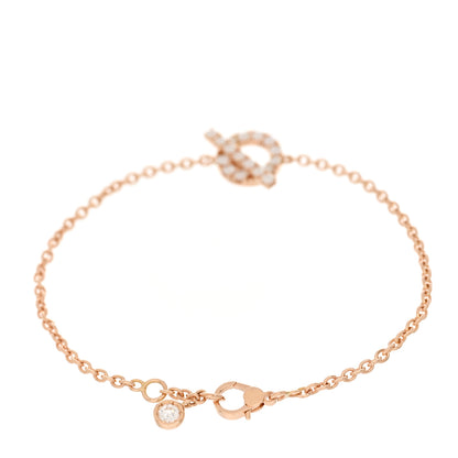 Hermes 18K Rose Gold Diamond Finesse Bracelet ST 2 of 4