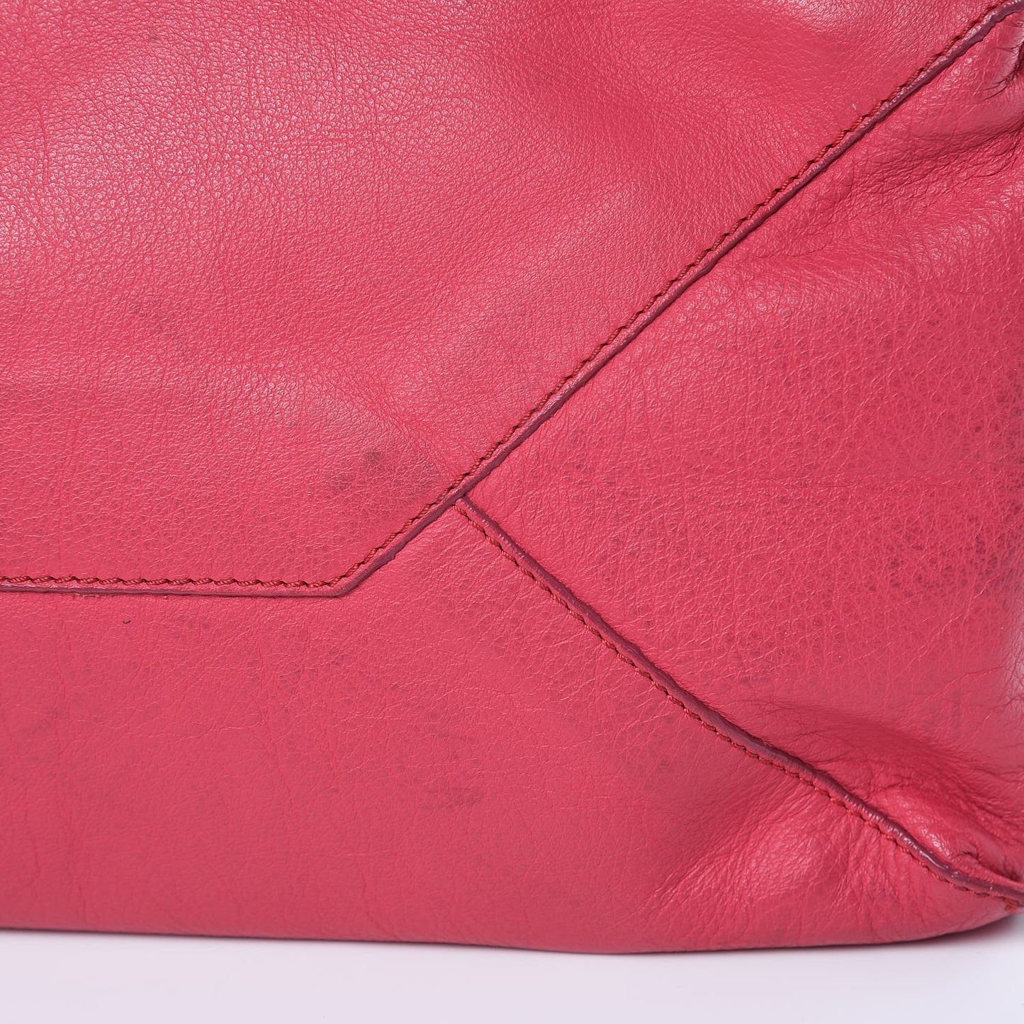 Veau Papier A4 Zip Around Tote Rouge Grenade