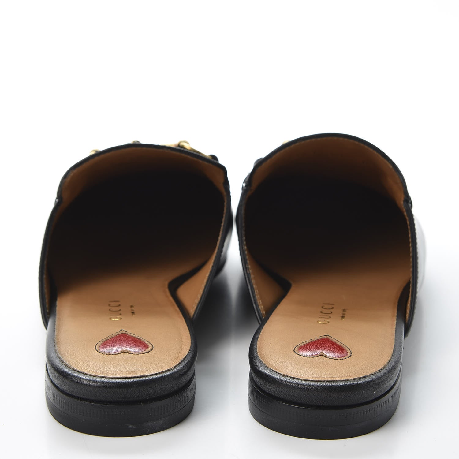 Gucci Calfskin Flower Embroidered Womens Princetown Slippers 38 Black 7 of 11