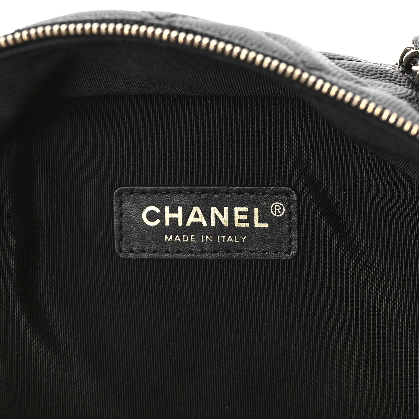 Caviar Quilted Medium Zip Around Backpack Black