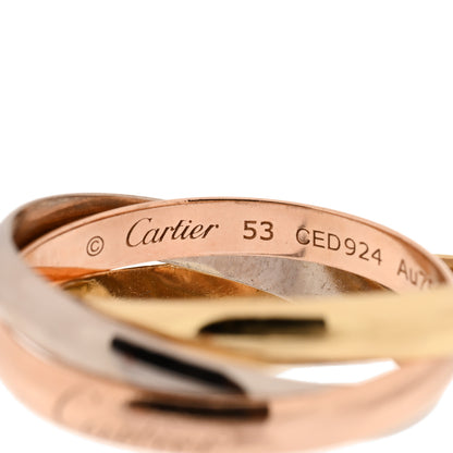 Cartier 18K Pink Yellow White Gold Small Trinity Ring 53 6.25 4 of 4