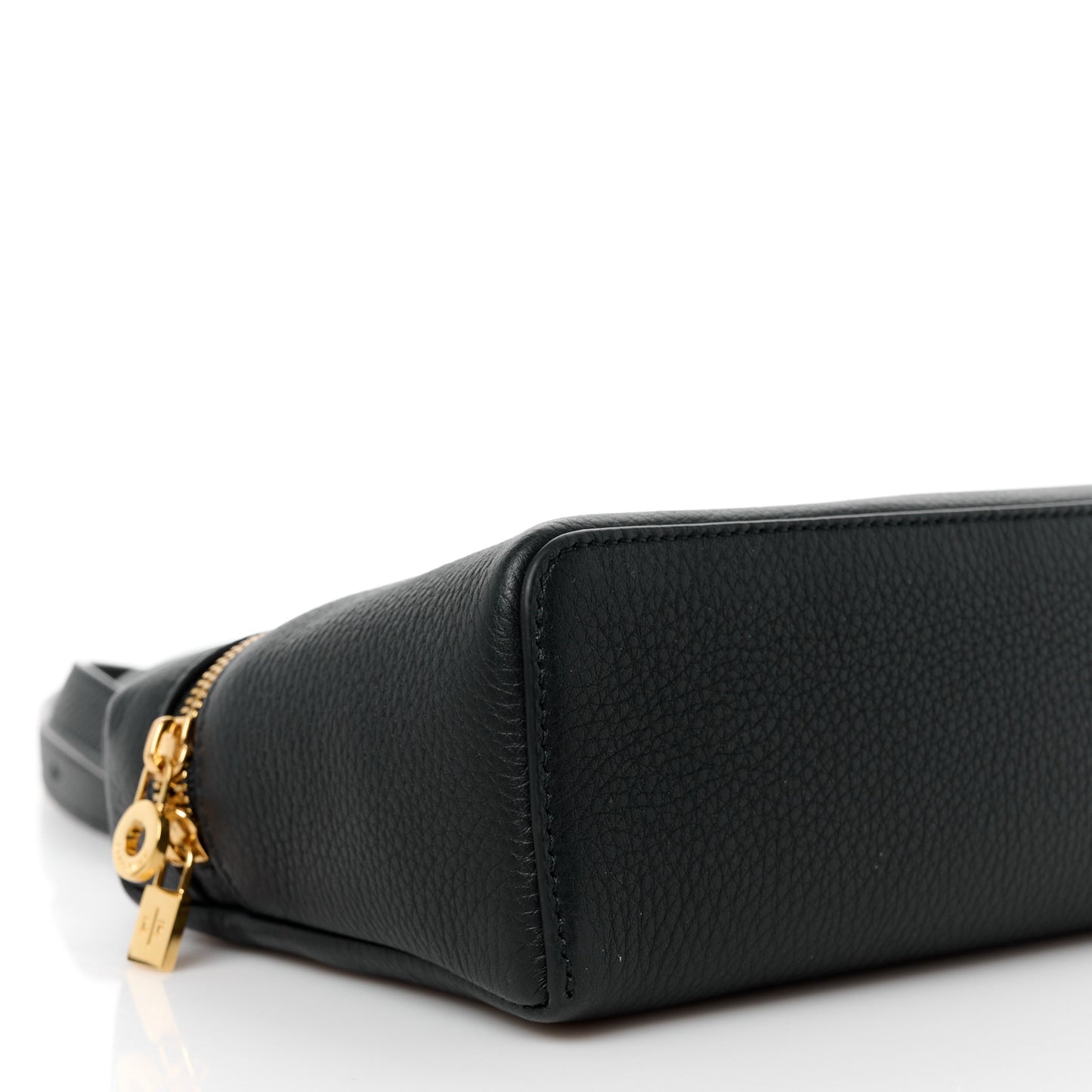 LORO PIANA Grained Calfskin L19 Extra Pocket Pouch Black