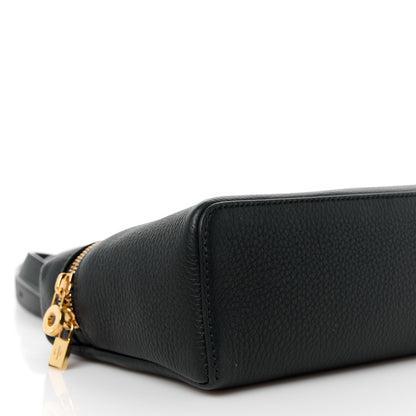 Loro Piana LORO PIANA Grained Calfskin L19 Extra Pocket Pouch Black 8 of 9