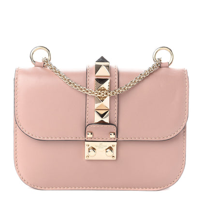 Valentino Garavani Vitello Small Glam Lock Rockstud Flap Poudre 1 of 8
