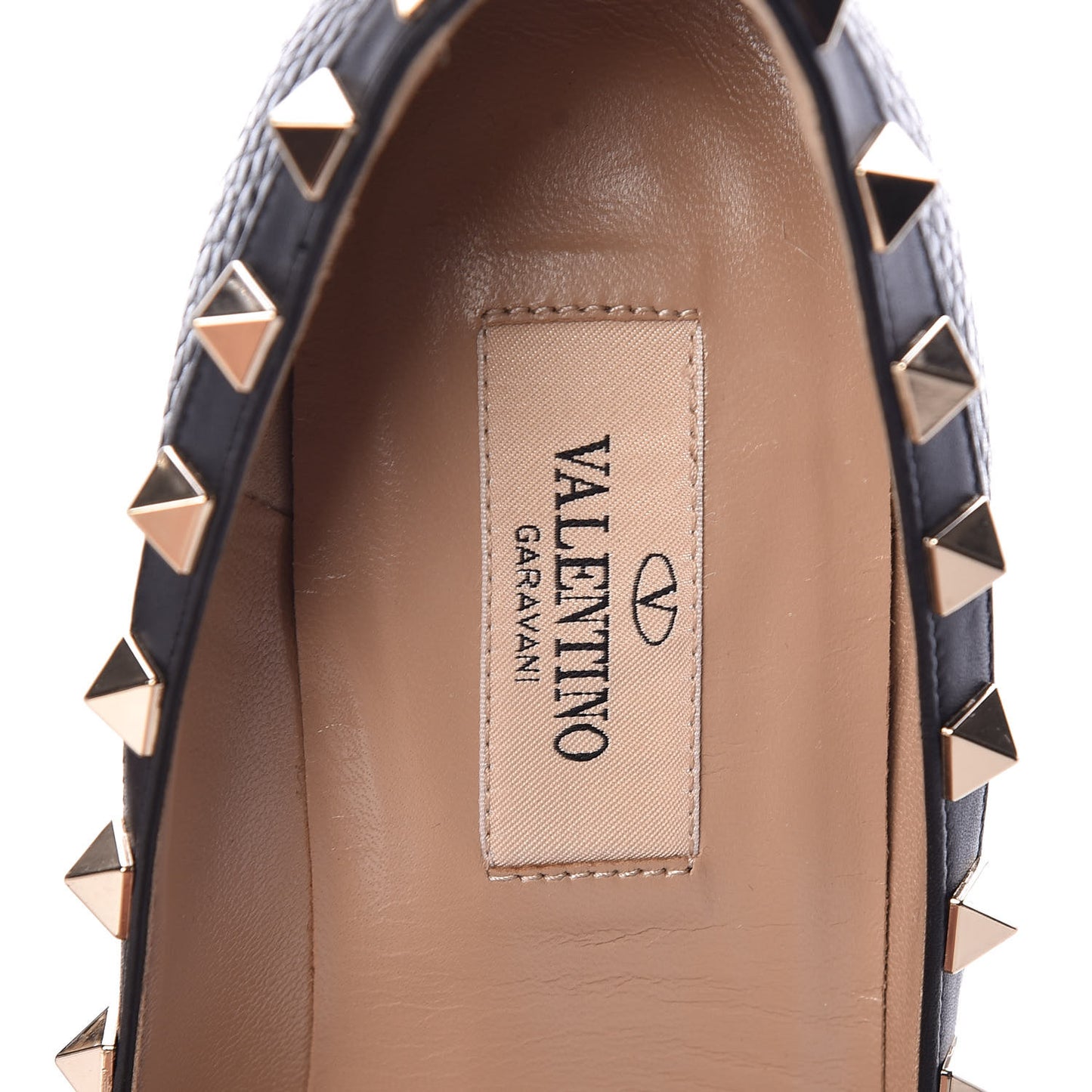 Pebbled Calfskin Rockstud 85mm Pumps 35.5 Black