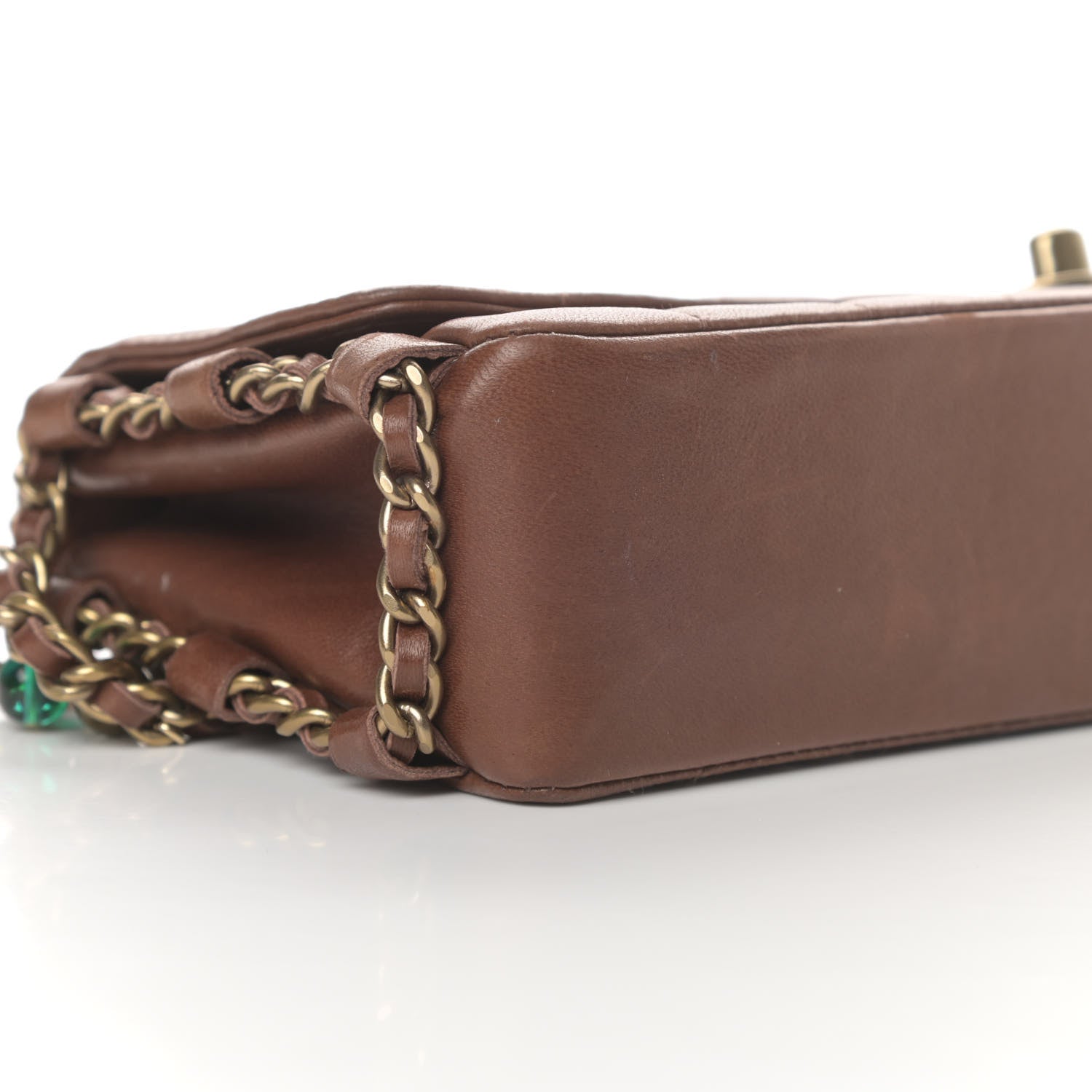 Chanel Lambskin East West Chocolate Bar Flap Brown 11 of 15