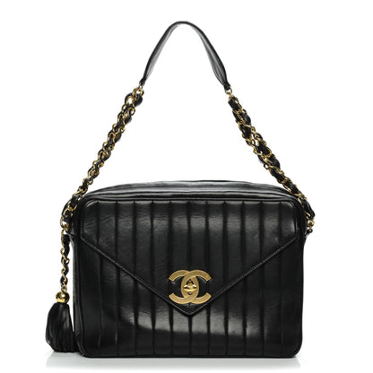 Chanel Lambskin Vertical Quilted Flap Camera Case Black 1 of 9