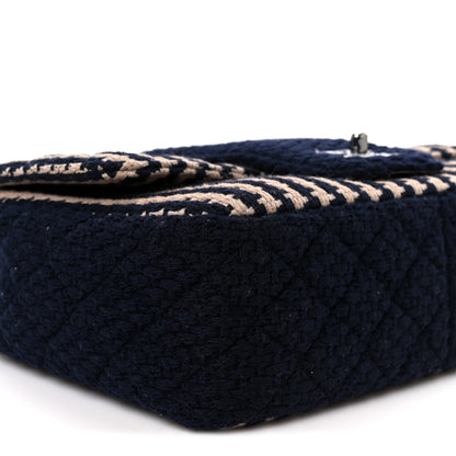 Chanel Tweed Medium Elementary Chic Flap Blue Beige 10 of 11