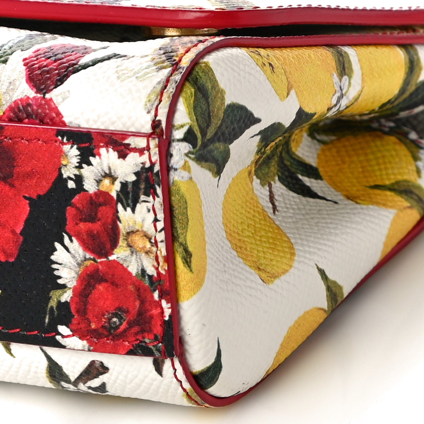Lemon Print Mini Miss Sicily Satchel White Multicolor