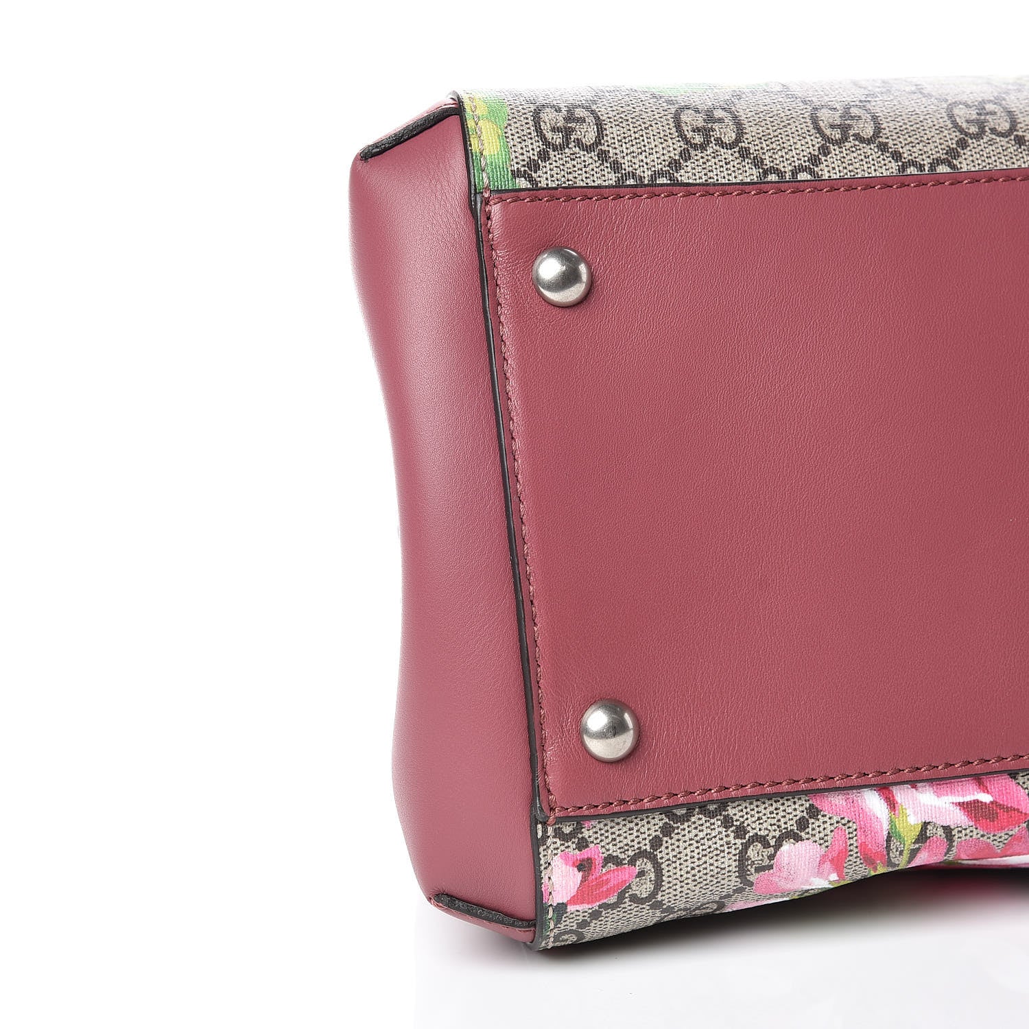 Gucci Soft GG Supreme Monogram Blooms Top Handle Bag Beige Multicolor Dry Rose 8 of 9