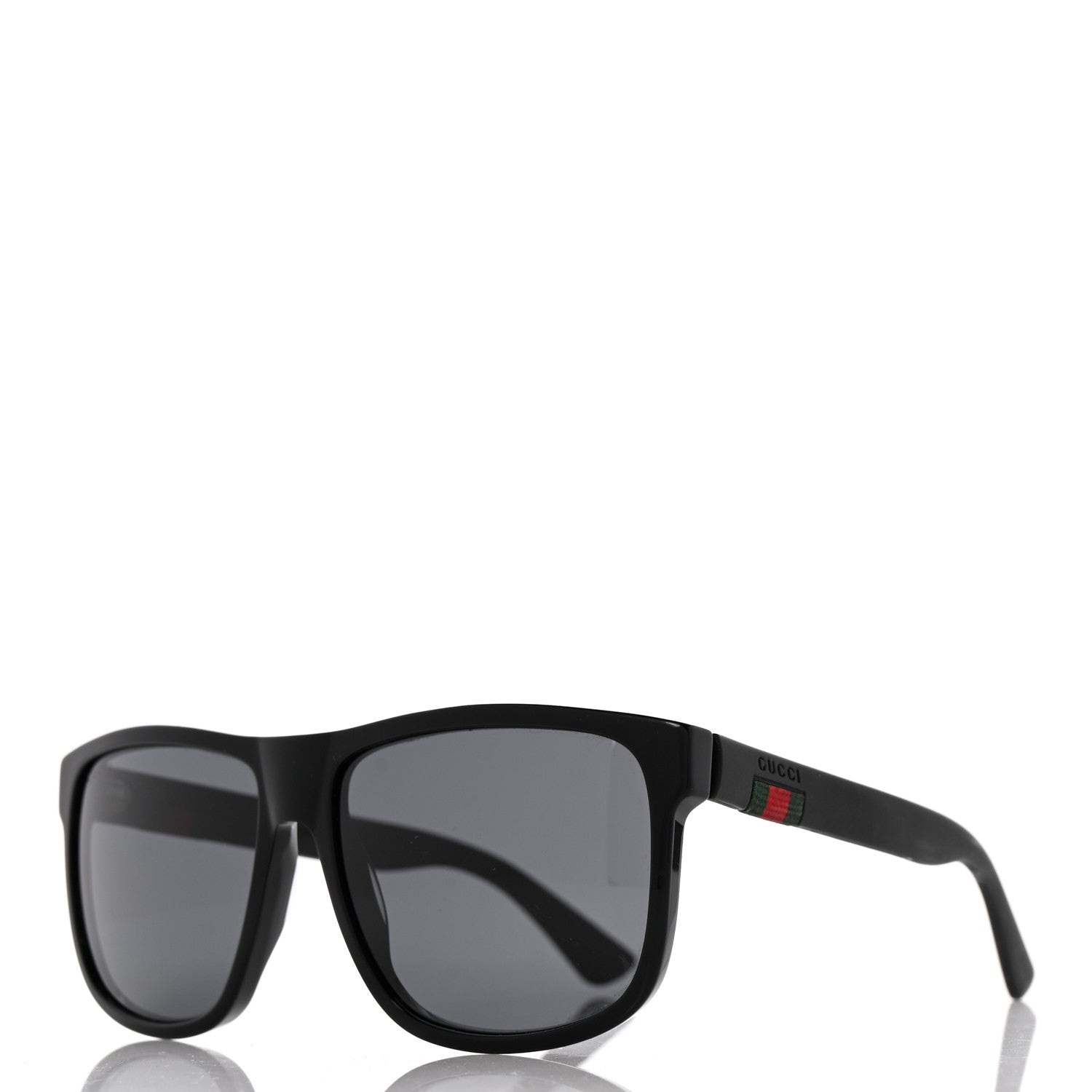 Gucci Web Square Frame GG0010S Sunglasses Black 1 of 7