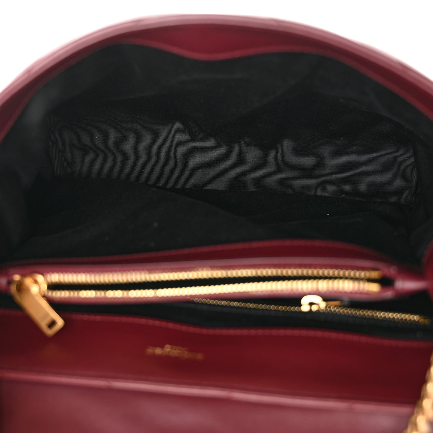 Calfskin Y Quilted Monogram Medium Loulou Chain Satchel Rouge Legion