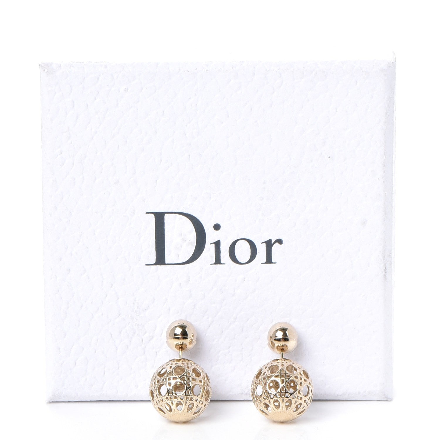 Christian Dior Cannage Mise En Dior Tribal Earrings Gold 5 of 5