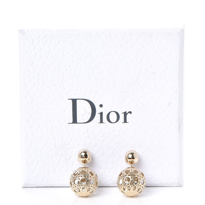 Christian Dior Cannage Mise En Dior Tribal Earrings Gold 5 of 5