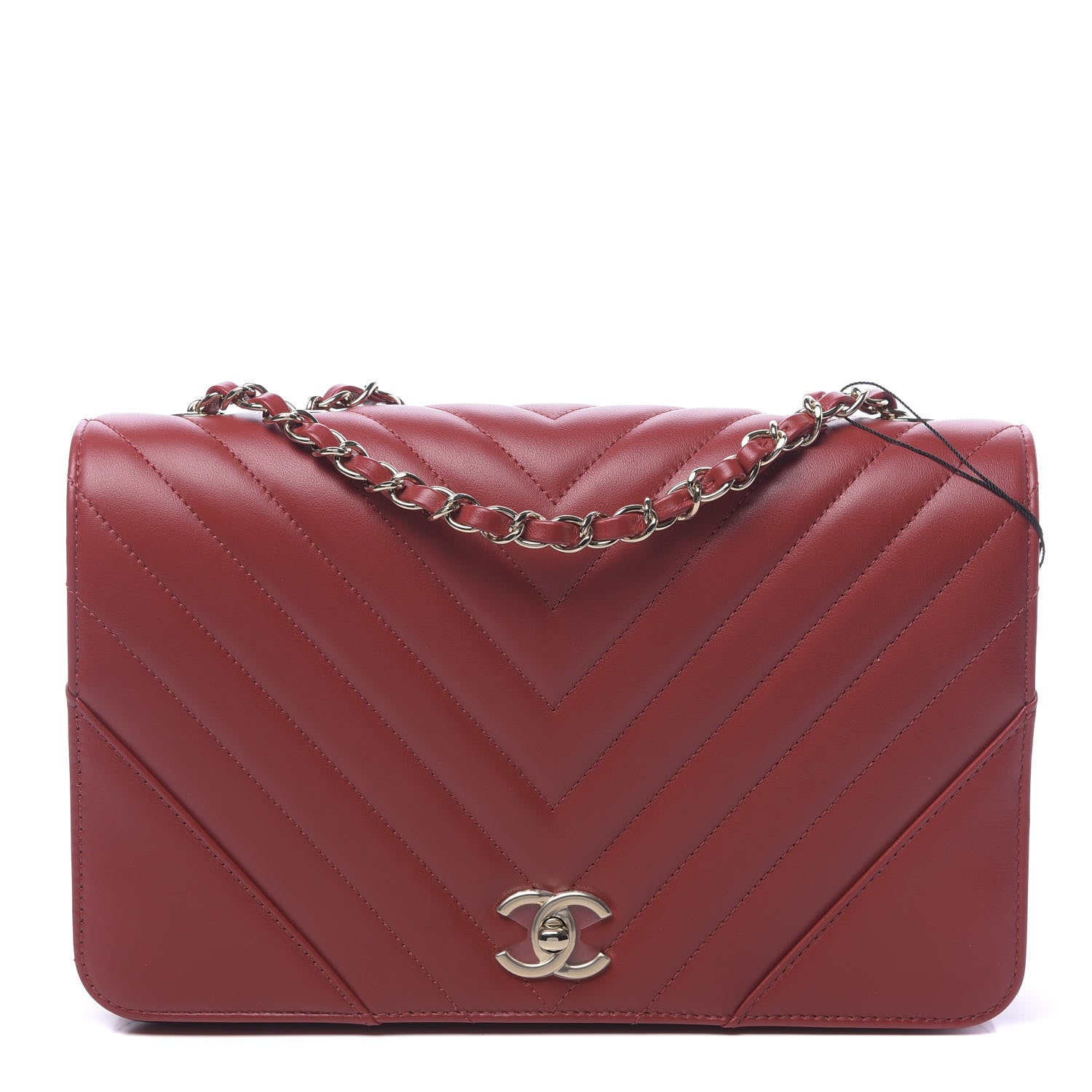 Chanel Calfskin Chevron Quilted Large Statement Flap Red 1 of 11