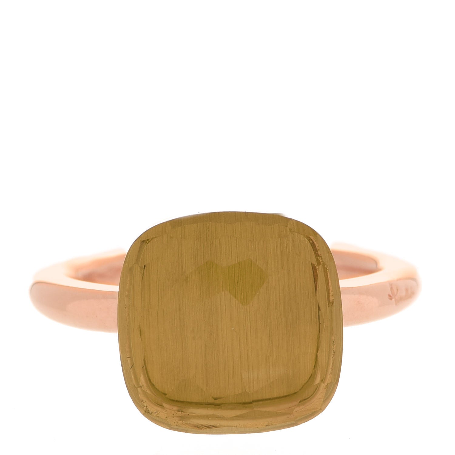 Pomellato 18K Rose Gold Lemon Quartz Classic Nudo Ring 52 6 1 of 7