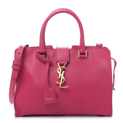 Saint Laurent Calfskin Monogram Baby Cabas Fuchsia 1 of 12