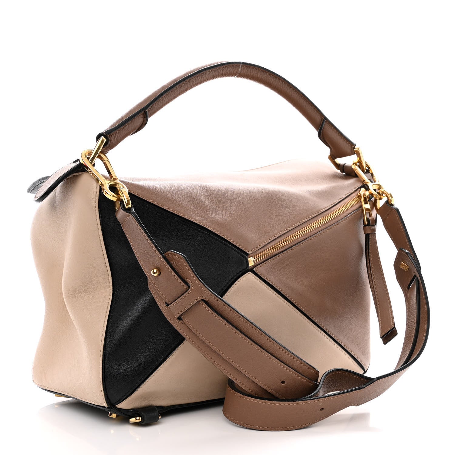 Loewe Calfskin Medium Puzzle Bag Sand Hazelnut Ash 3 of 21