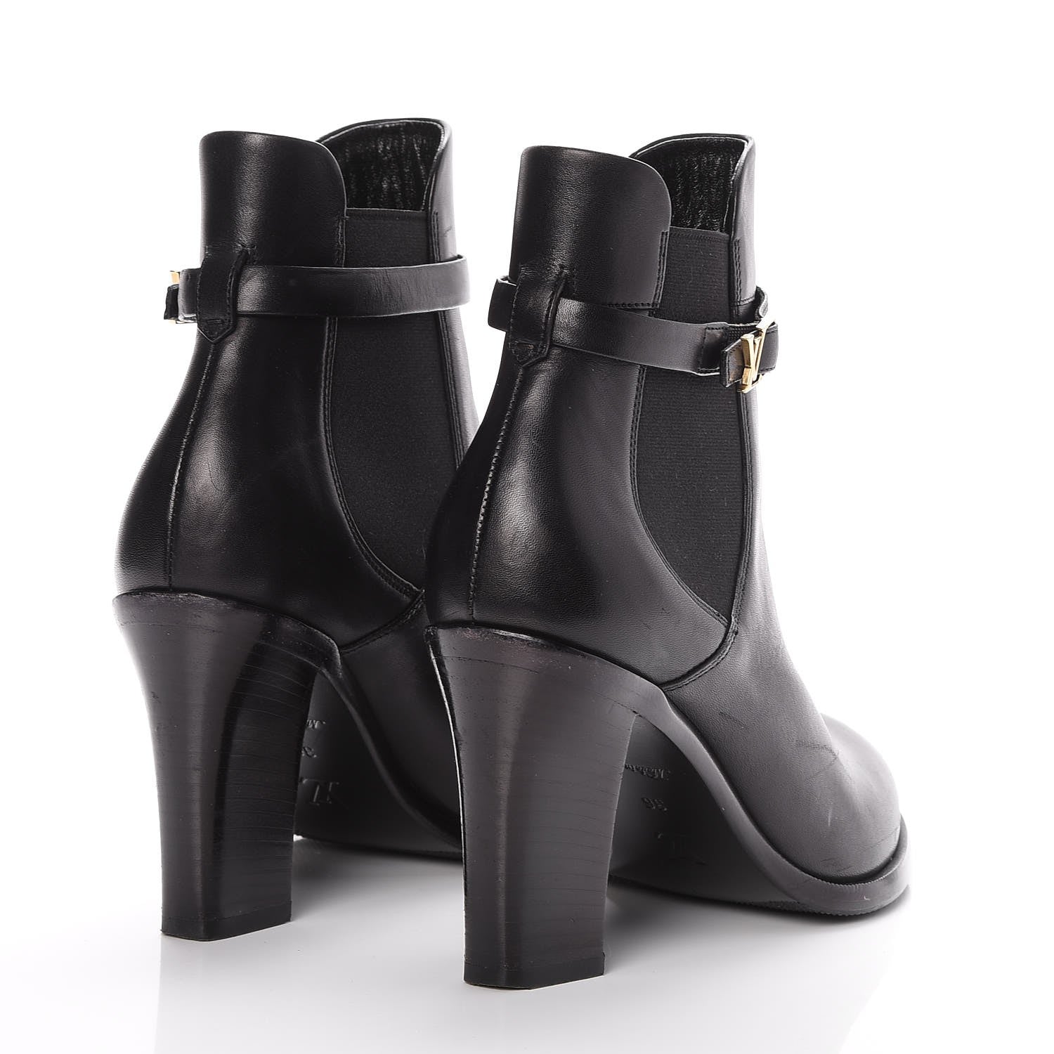 Louis Vuitton Calfskin Loyalty Ankle Boots 36 Black 4 of 10