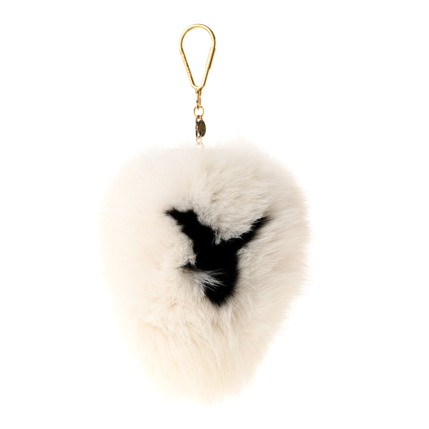 Louis Vuitton Fox Fur Fuzzy V Bag Charm White 1 of 6