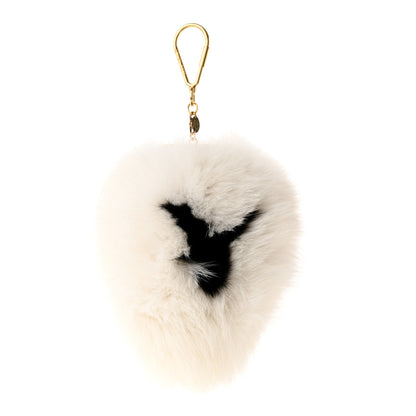 Louis Vuitton Fox Fur Fuzzy V Bag Charm White 1 of 6