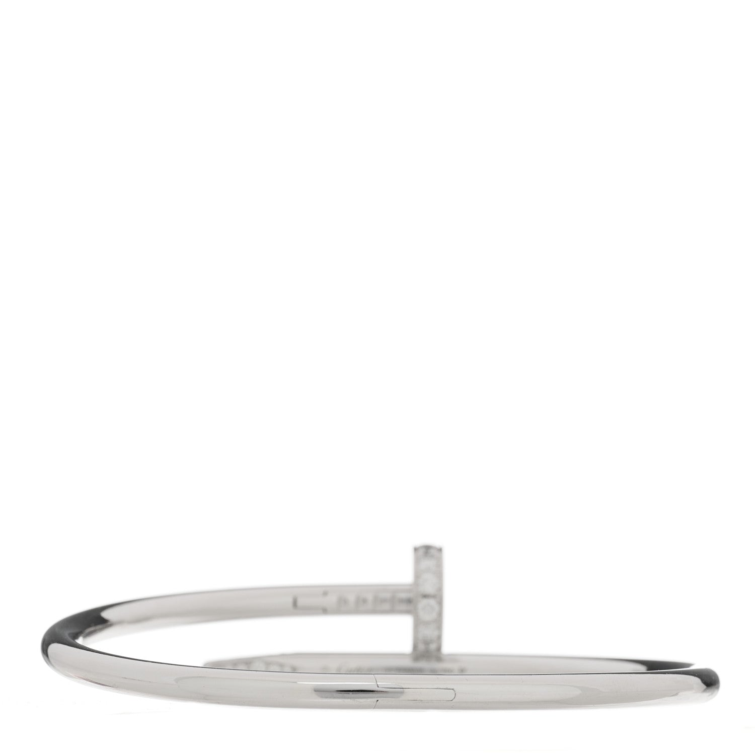 Cartier 18K White Gold Diamond Juste Un Clou Bracelet 17 2 of 3