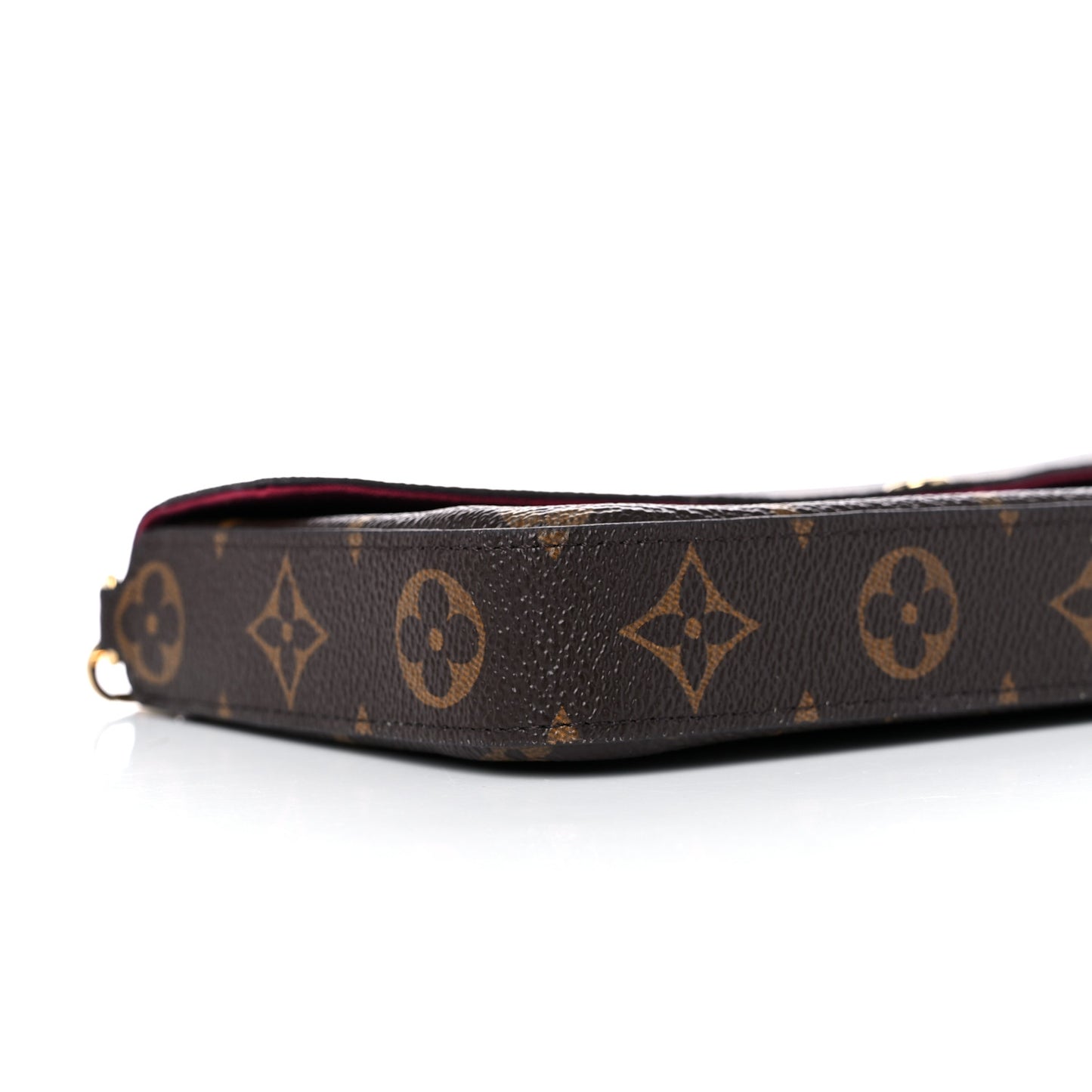 Monogram Pochette Felicie Chain Wallet Fuchsia