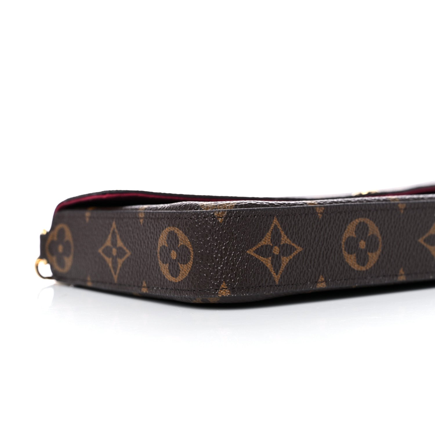 Louis Vuitton Monogram Pochette Felicie Chain Wallet Fuchsia 10 of 12
