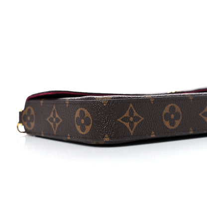 Louis Vuitton Monogram Pochette Felicie Chain Wallet Fuchsia 10 of 12